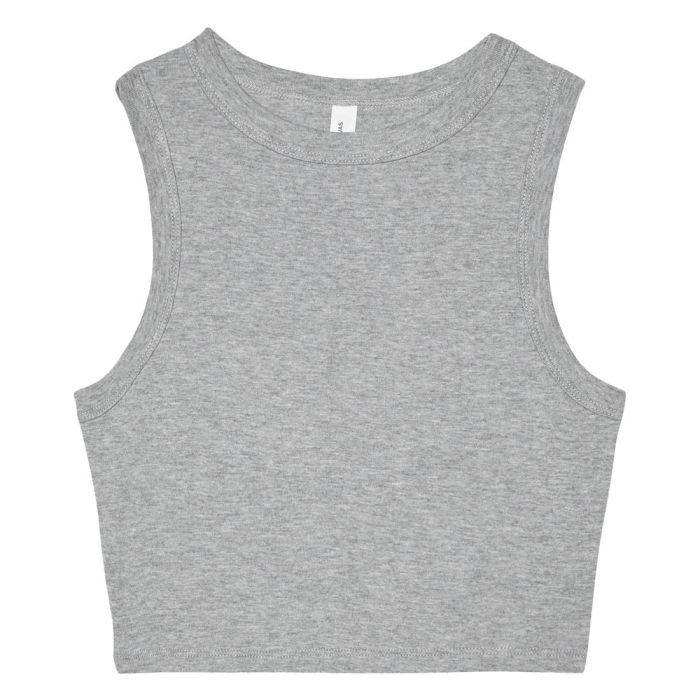 Women's micro rib muscle crop tank main product photo