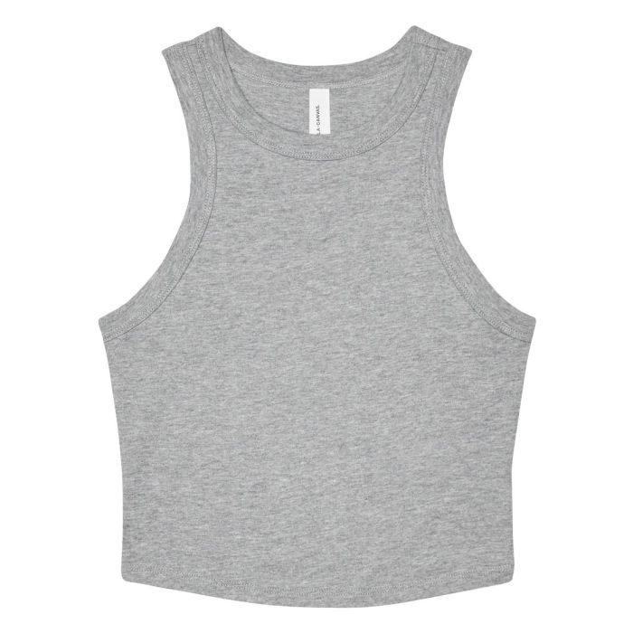 Women's micro rib racer tank main product photo