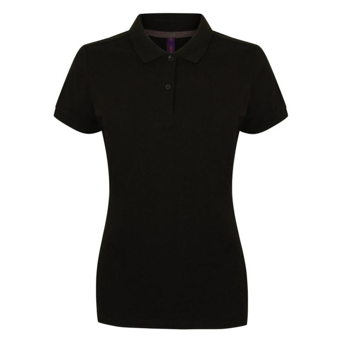 Women's micro-fine piqué polo shirt main product photo