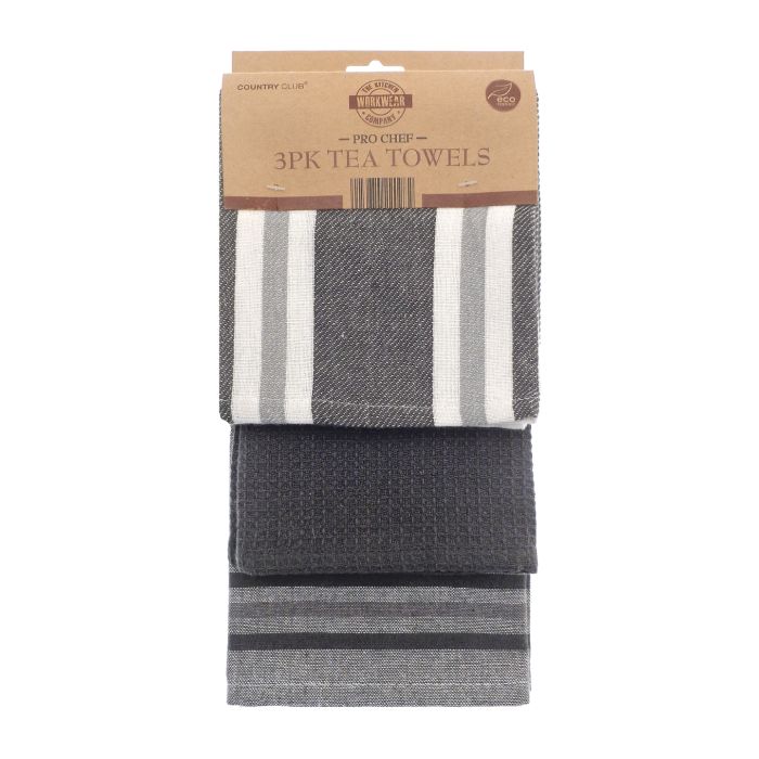 Pro Chef tea towel - Grey Stripe - One Size main product photo