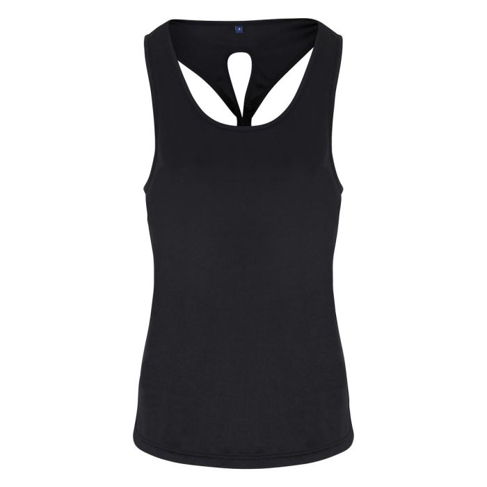 Women's TriDri® yoga knot vest main product photo