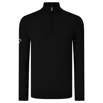 Ribbed ï¿½ zip Merino sweater