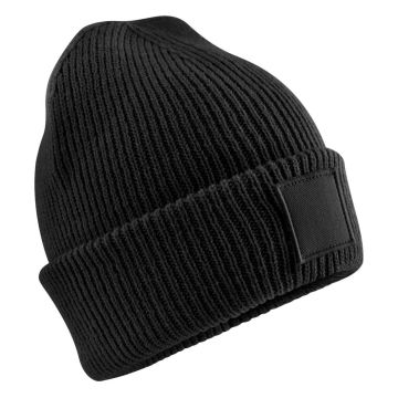 Kids deep cuffed tonal patch beanie