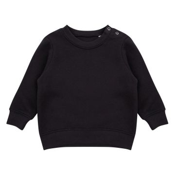 Crew neck sweatshirt with shoulder poppers