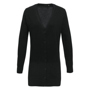 Women's longline knitted cardigan