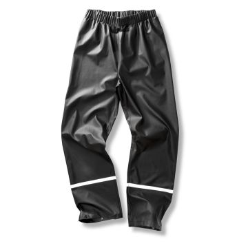 Prism PU waterproof trousers with reflective bands and recycled backing Prism PU waterproof trousers with reflective bands and recycled backing