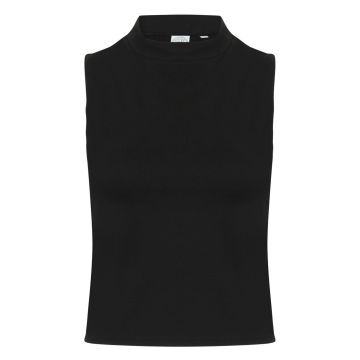 Women's high neck crop vest