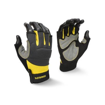 Stanley fingerless performance gloves - Grey/Black/Yellow - One Size