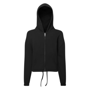 Kids TriDri® recycled cropped oversize full-zip hoodie